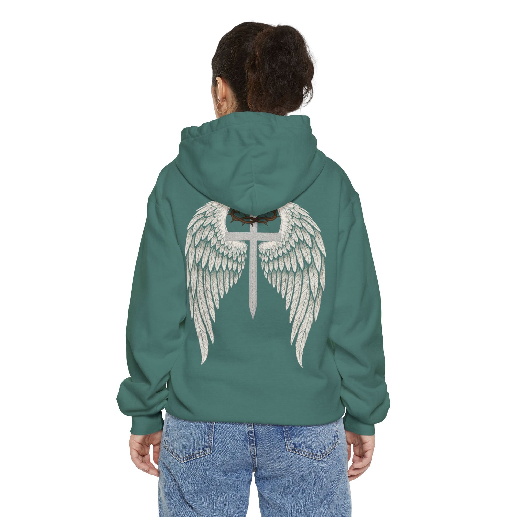 Angel Wings Hooded Sweatshirt for Relaxed Vibes, Unisex Hooded Sweater, Gift for Her, Casual Wear, Cozy Outfit