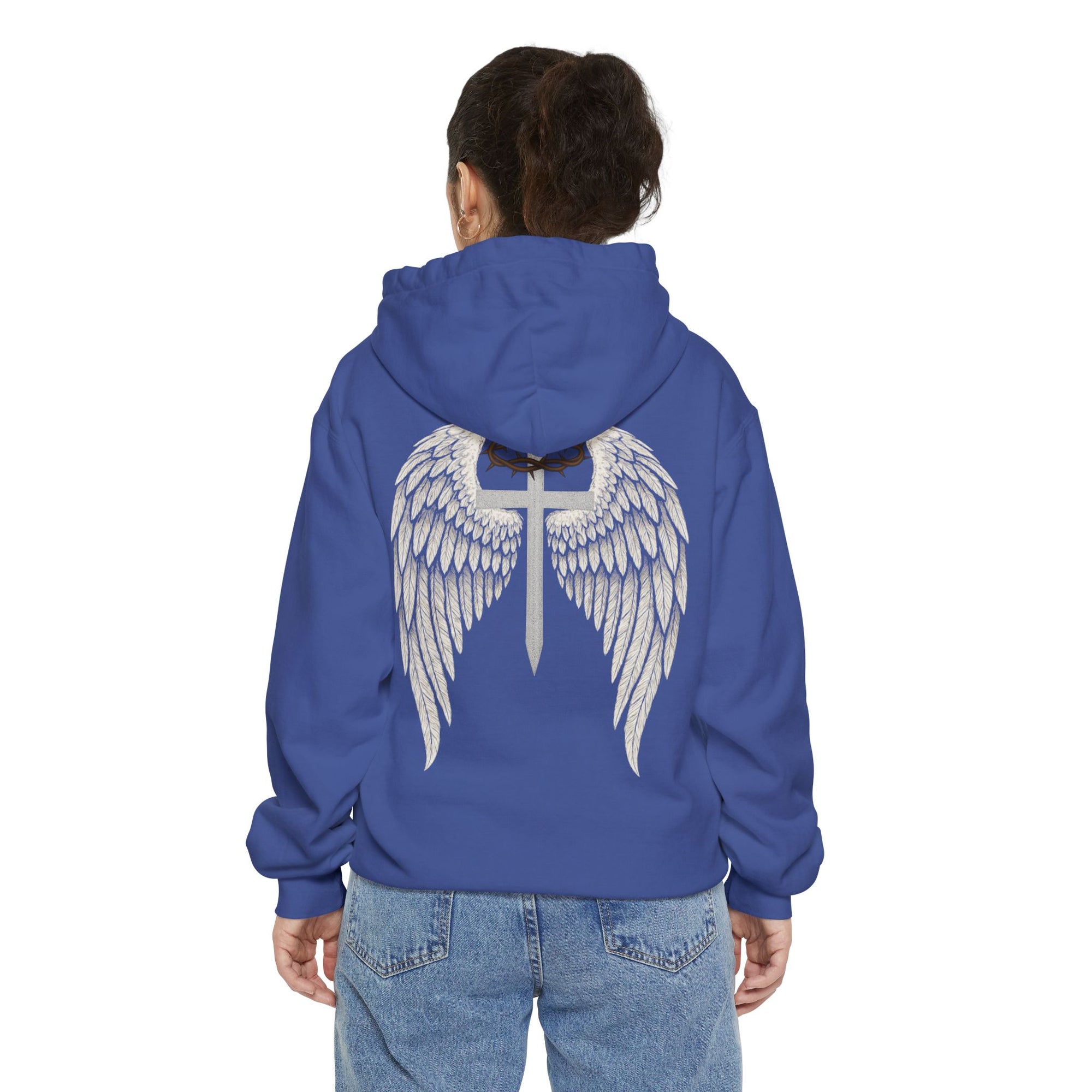 Angel Wings Hooded Sweatshirt for Relaxed Vibes, Unisex Hooded Sweater, Gift for Her, Casual Wear, Cozy Outfit