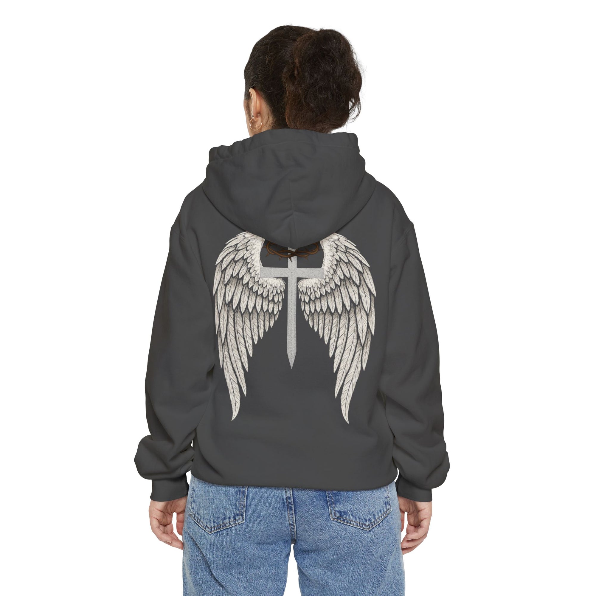 Angel Wings Hooded Sweatshirt for Relaxed Vibes, Unisex Hooded Sweater, Gift for Her, Casual Wear, Cozy Outfit
