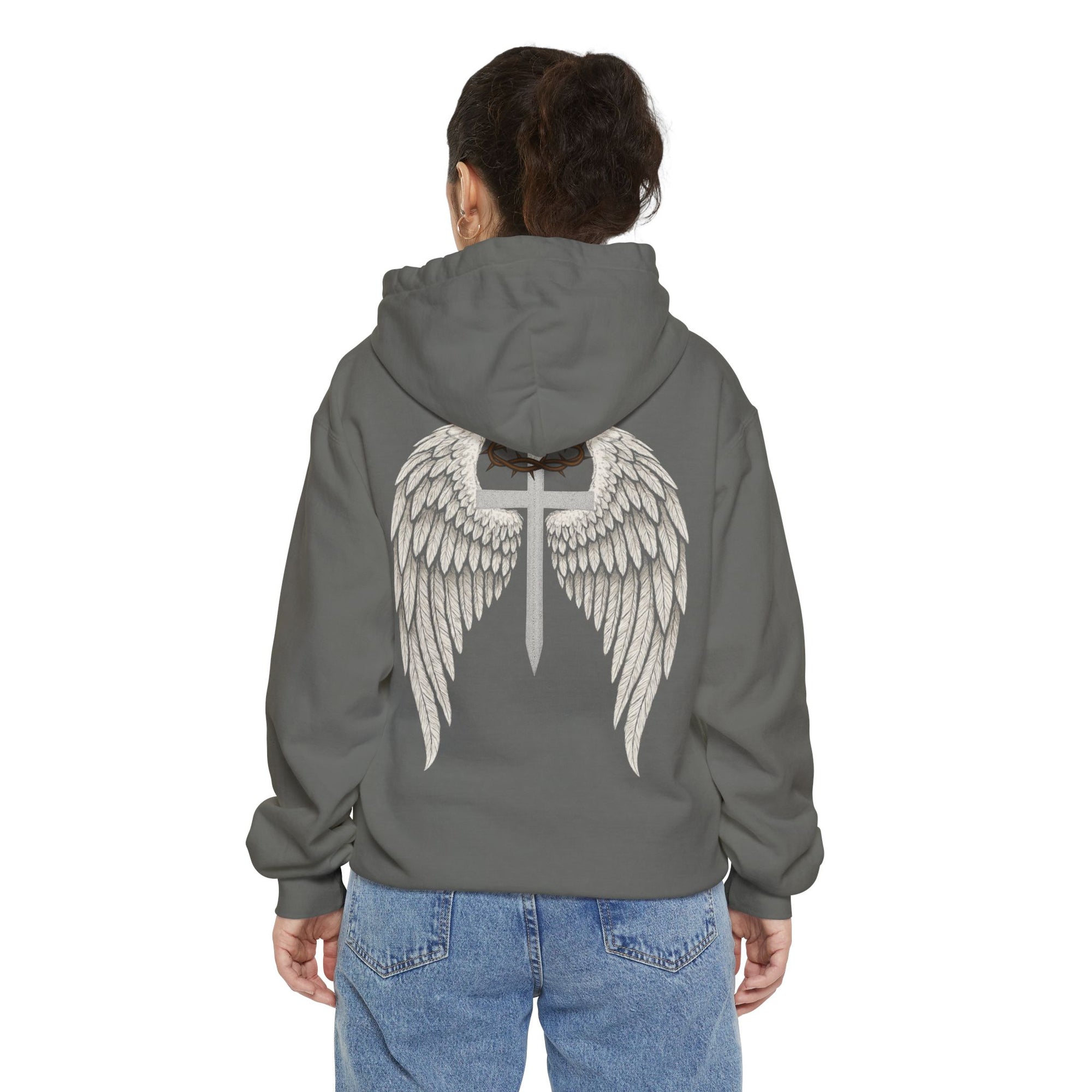 Angel Wings Hooded Sweatshirt for Relaxed Vibes, Unisex Hooded Sweater, Gift for Her, Casual Wear, Cozy Outfit